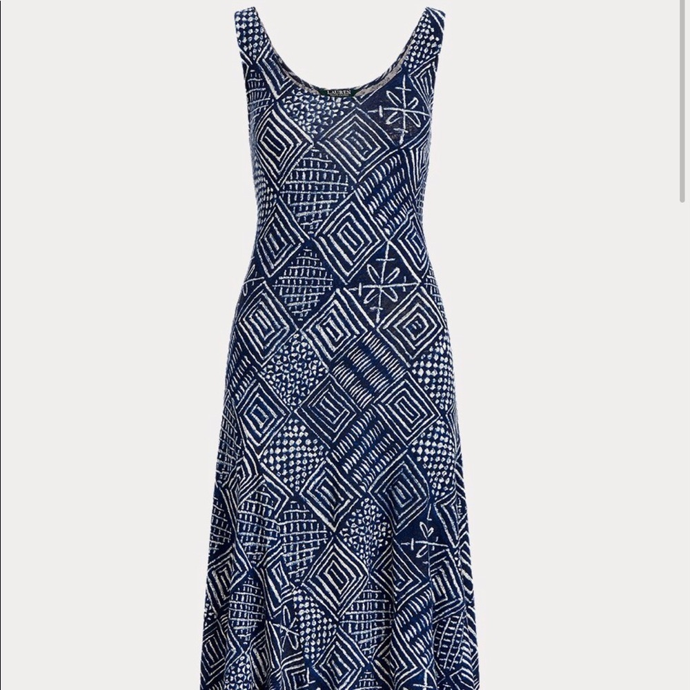 NWT💥Lauren Ralph Lauren Linen Jersey Dress💥 - Picture 4 of 4